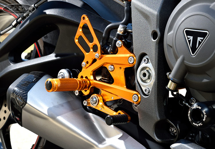 Sato Racing Rearsets | OEM Quickshifter Compatible | Triumph 